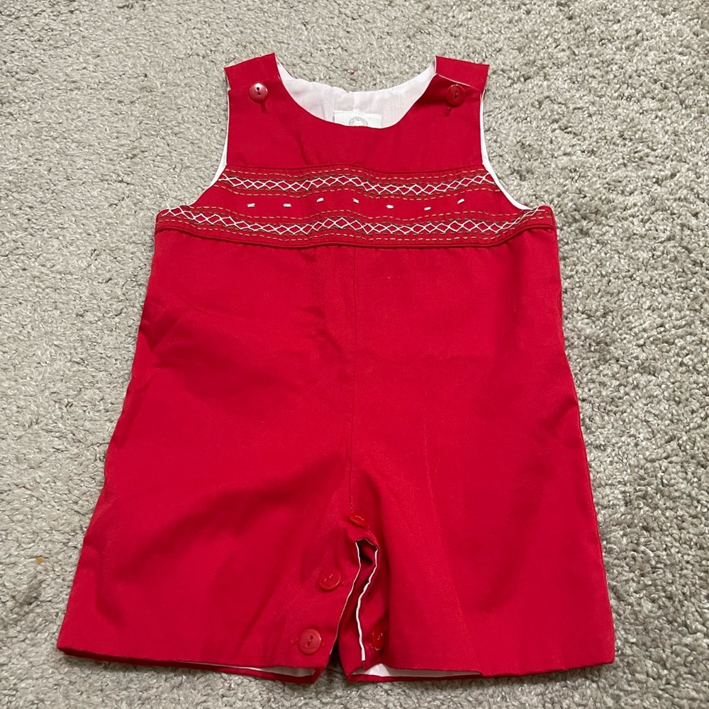 The Proper Peony Red Romper 12 Months